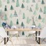 Nostalgic Tree Pattern Wallpaper Mural