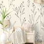 Minimal and Modern Field Plants Art Wallpaper Mural