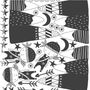 Kinder Woodland für Jungen Schwarze Berge Wandtattoo