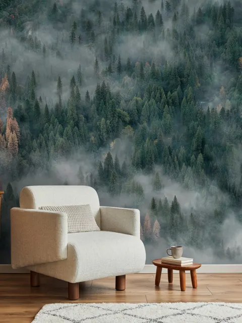Misty Forest Wallpaper Mural