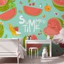 Aquarell Wassermelone und Sommerfrüchte Fototapete
