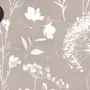 Bohemian Style Neutral Color Wild Flowers Art Wallpaper Mural