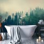 Misty Pine Forest Wallpaper Mural
