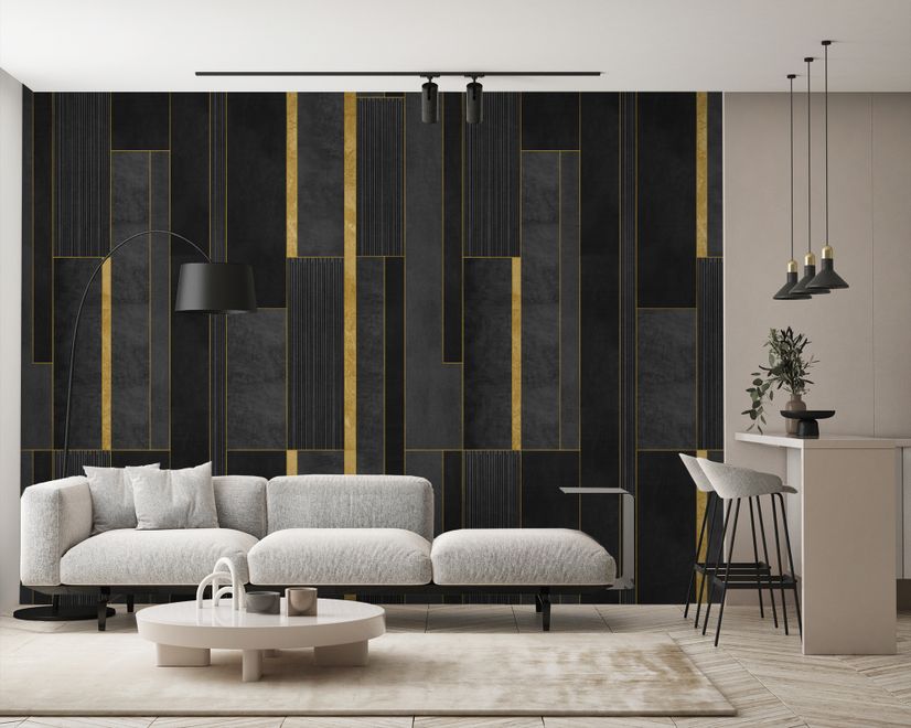 Modern Grunge Tiles Wallpaper Mural