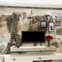 Eiffel Tower City Typography Wallpaper Mural