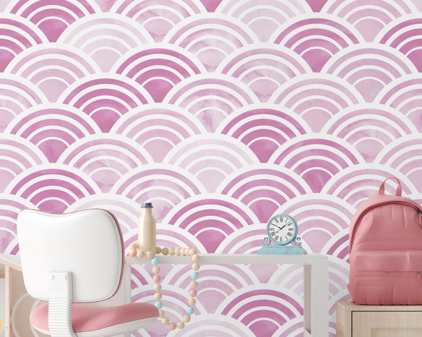 Seashell Pattern Wallpaper Mural for Nursery and Kids Room