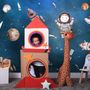 Kids Watercolor Space with Planets Wallpaper Mural