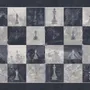 Monochrome Medieval Chessboard Historical Wallpaper Mural