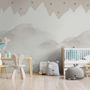 Kids Mountain with Clouds Wallpaper Mural
