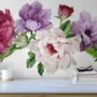Peony Floral Colorful Bouquet Wall Decal Sticker