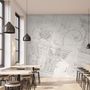 Antique Architectural Greek Column Drawing Art Wallpaper Mural