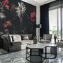 Dark Floral Garden Wallpaper Mural