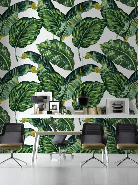 Tropical Banana Leaf Wallpaper Mural