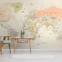 Papier peint panoramique détaillé des pays de la carte politique du monde
