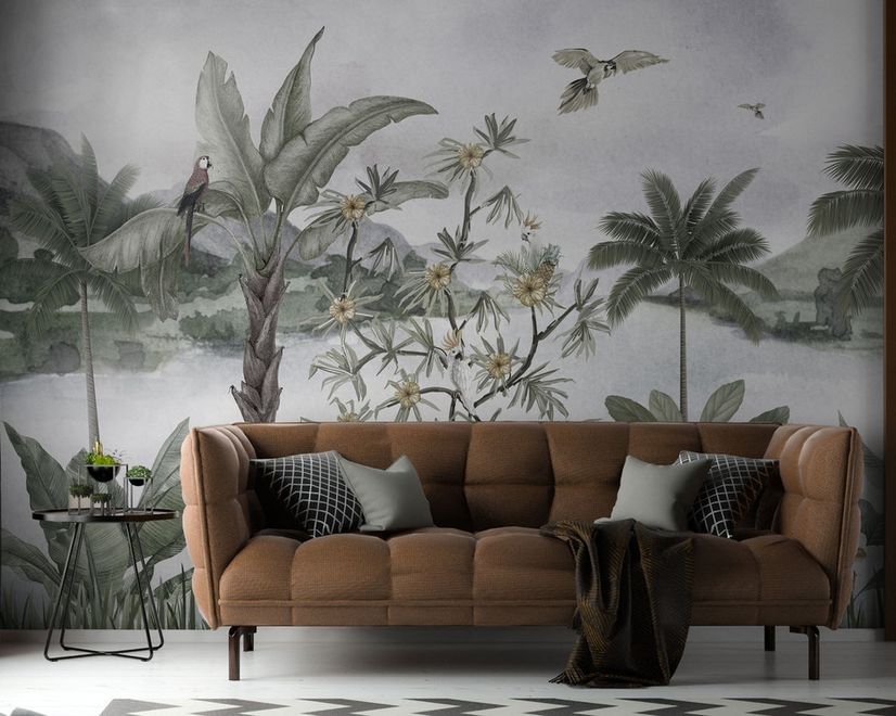 Tropical River Landscape Wallpaper Mural