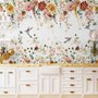 Watercolor Soft Floral with Birds Wallpaper Mural
