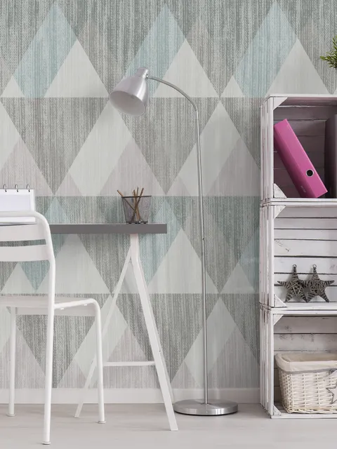 Trigon Geometric Shape Pattern Wallpaper Mural