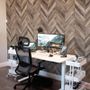 Natural Wood Texture Effect Chevron Wallpaper Mural