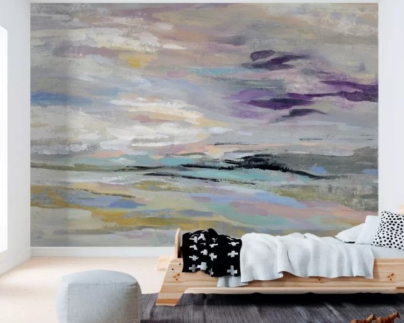 Abstract Colorful Brush Wallpaper Mural