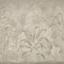 Monochrome Tropical Botanical Wallpaper Mural
