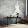 Watercolor Wedding Dress Wallpaper Mural