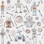 Papier peint robot aquarelle enfants
