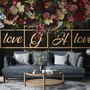 Dark Dutch Floral with Your Write Text Wallpaper Mural