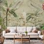 Taj Mahal and Vintage Leaf Wallpaper Mural