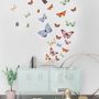 Farbenfrohes Schmetterling Wandtattoo