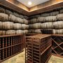 Papier peint panoramique motif tonneaux de vin
