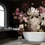 Dark Peony Floral Bouquet Wallpaper Mural