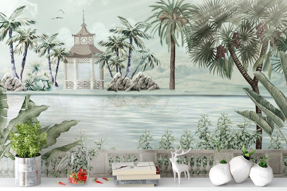 Exotic Landscape Wallpaper Mural - Peel and Stick