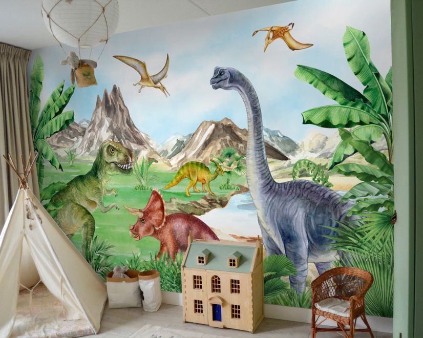 Kids Prehistoric Dinosaur Wallpaper Mural