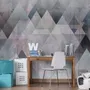 Watercolor Geometric Triangle Pattern Wallpaper Mural