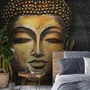 Dark Background Gautama Buddha Wallpaper Mural