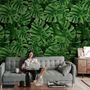 Green Tropical Leaves Wallpaper Mural