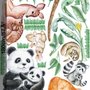 Kids Cute  Forest Animals with Trees Wall Decal Sticker
