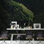 Aerial Nature Forest on Mountains View Wallpaper Mural