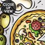 Cartoon Colorful Fast Foods and Pizza Wallpaper Mural