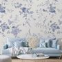 Monochrome Floral Drawing Art Wallpaper Mural