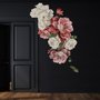 Vintage Red White Peony and Rose Floral Bouqets Wall Decal Sticker