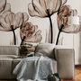 Transparent Floral Art Wallpaper Mural