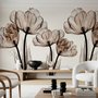 Papier peint panoramique floral transparent