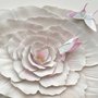 3D Embossed Look Flowers and Butterfly Wallpaper Mural