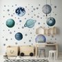 Aquarelle Planètes et étoiles Stickers muraux