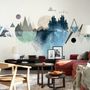 Forest Geometric Pattern Wallpaper Mural