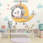 Cute Puppy in Helicopter Wallpaper Mural