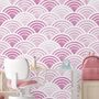 Seashell Pattern Wallpaper Mural for Nursery and Kids Room