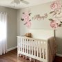 Wandtattoo Kinderzimmer Rosa Weiße Pfingstrosen Blumensträuße