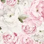 Nursery Watercolor Pink Peony Floral Blossom Wallpaper Mural
